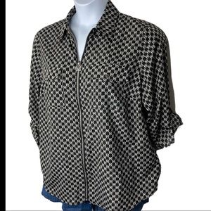 Michael Kors Black and White Blouse